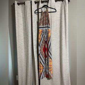 London Times High Neck Maxi Dress